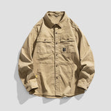 Outpost Utility Overshirt Khaki, XS - Streetwear Shirt - Slick Street