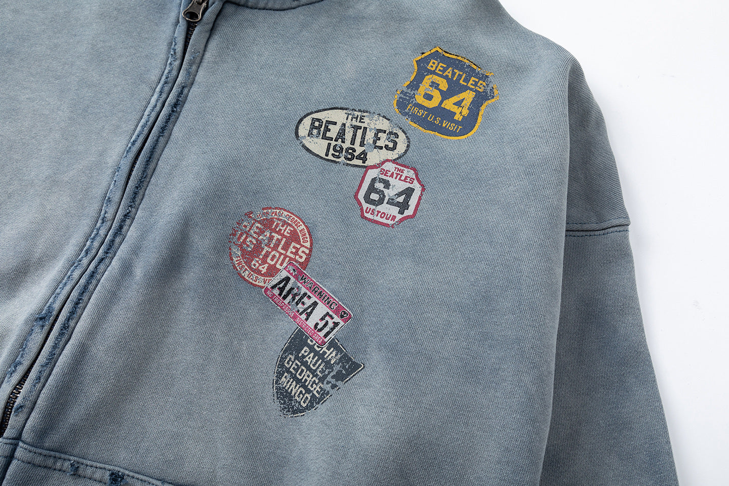 Knox Washed Boxy Zip Hoodie , - Streetwear Hoodie - Slick Street