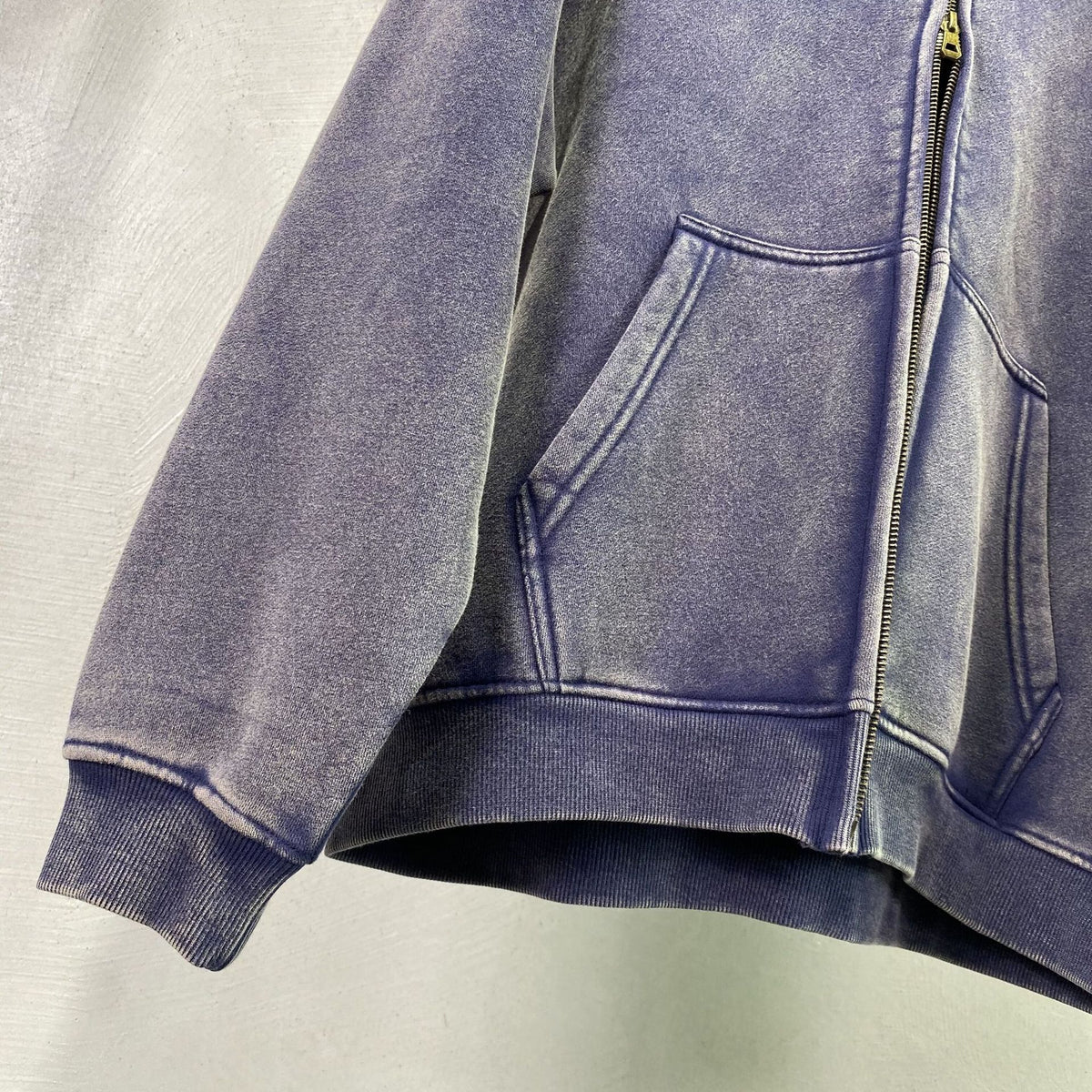 SS Blank Washed Zip Hoodie