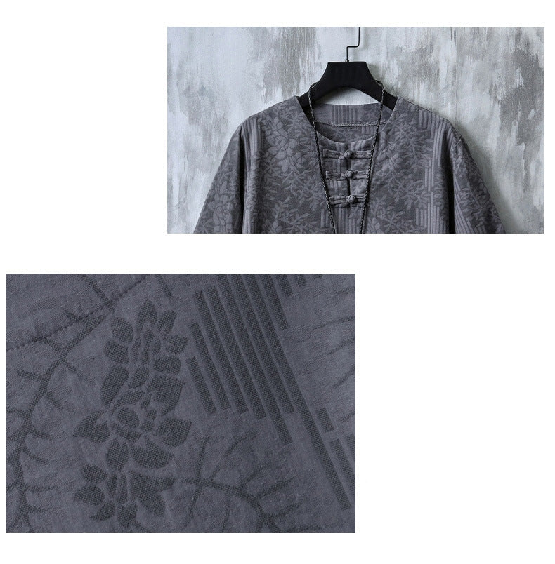 Vintage Chinese Somber Rose Hanfu Tee , - Streetwear T-Shirt - Slick Street