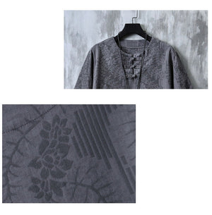 Vintage Chinese Somber Rose Hanfu Tee , - Streetwear T-Shirts - Slick Street