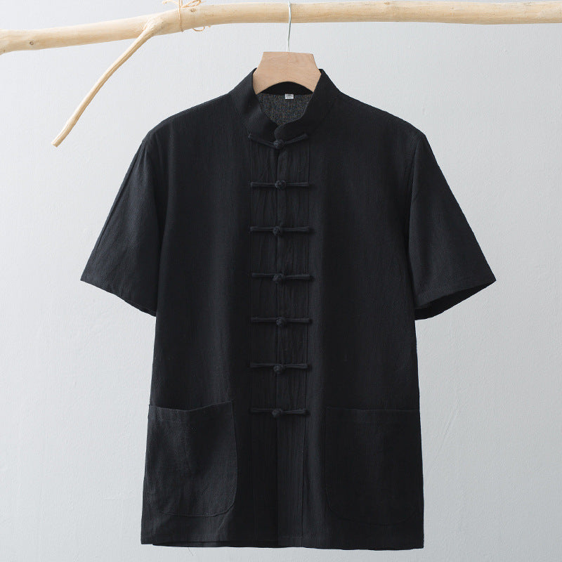Chinese Linen Summer Shirt , - Streetwear Shirt - Slick Street