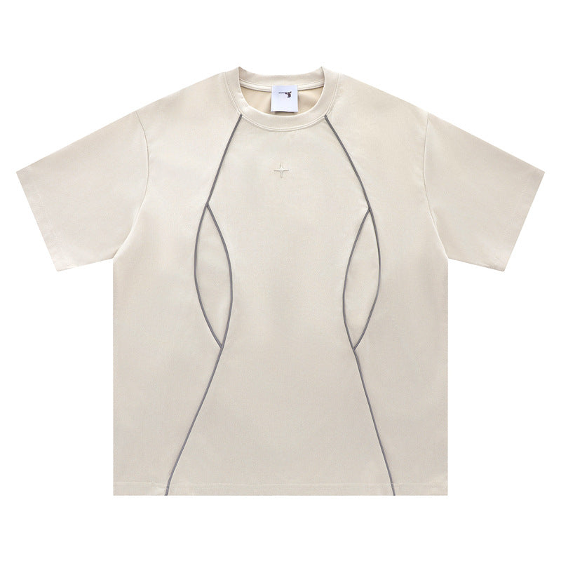 Minimalist Urban T-Shirt Apricot, XS - Streetwear T-Shirts - Slick Street