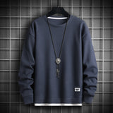 Casual Crewneck Sweatshirt Navy, XS - Streetwear Sweatshirts - Slick Street