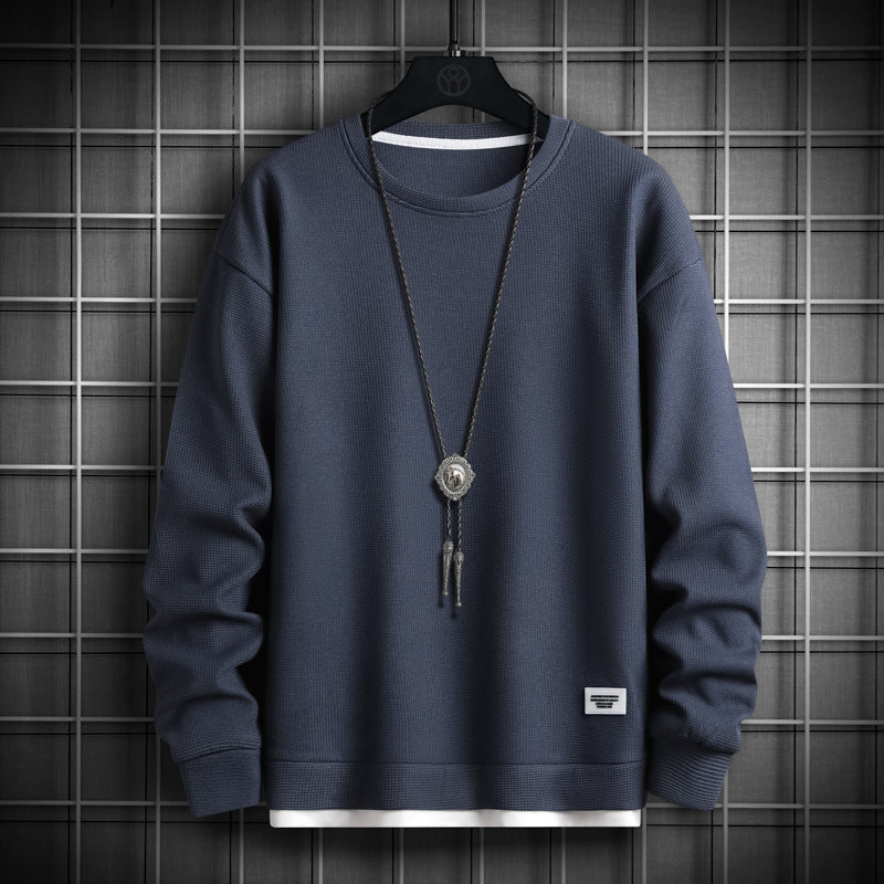 Casual Crewneck Sweatshirt Navy, XS - Streetwear Sweatshirts - Slick Street