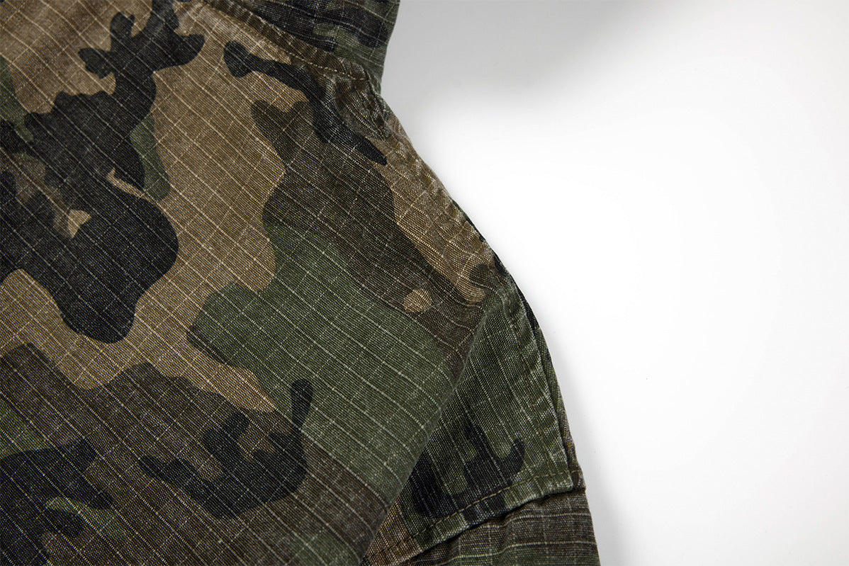 NY Washed Camo Zip Hoodie