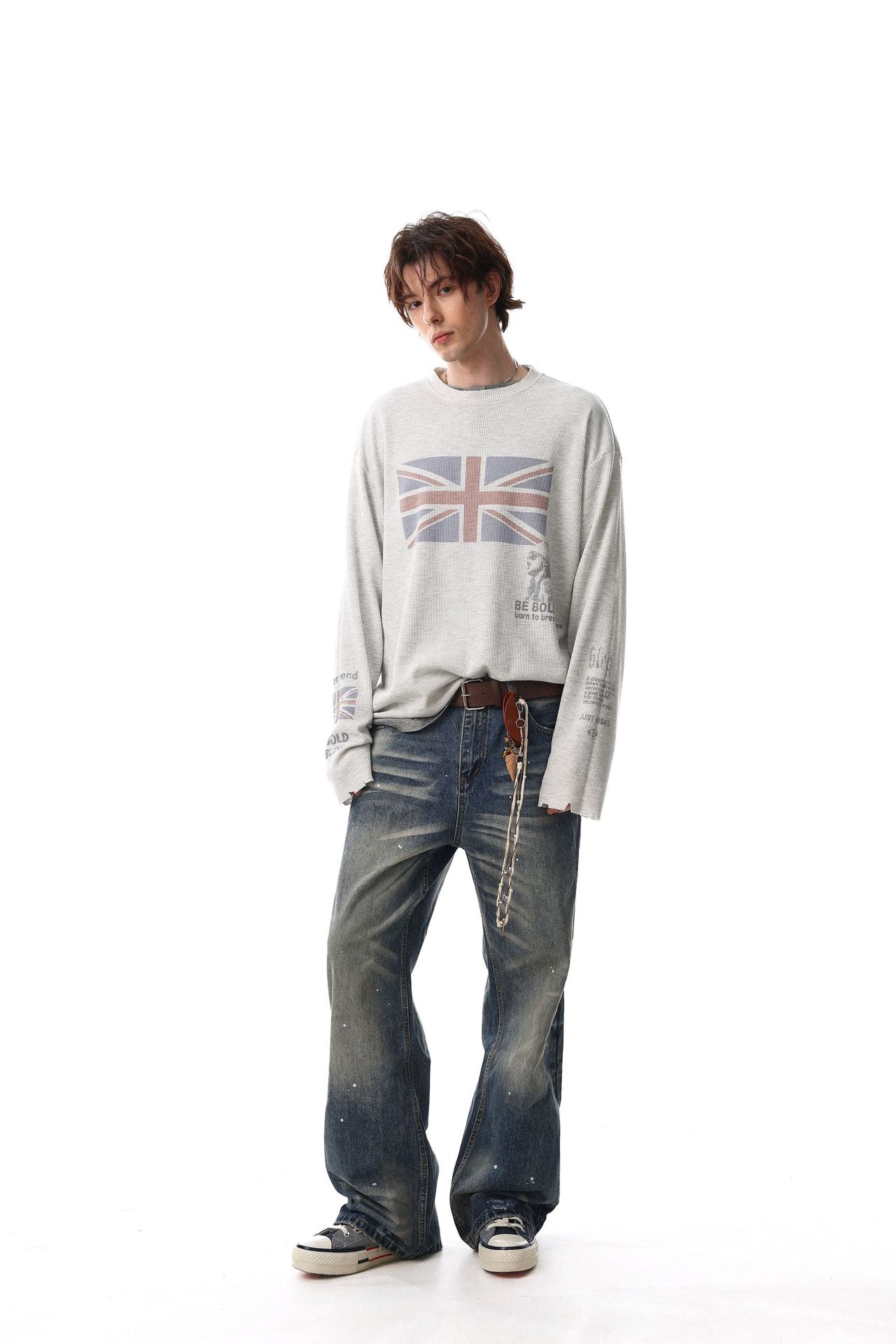 Britannia Waffle Long Sleeve , - Streetwear Long Sleeve - Slick Street