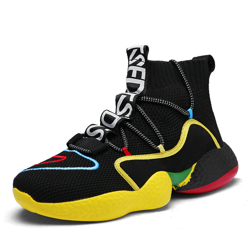 Orbit Knit Runners Black & Yellow, US 8 - Streetwear Shoes - Slick Street