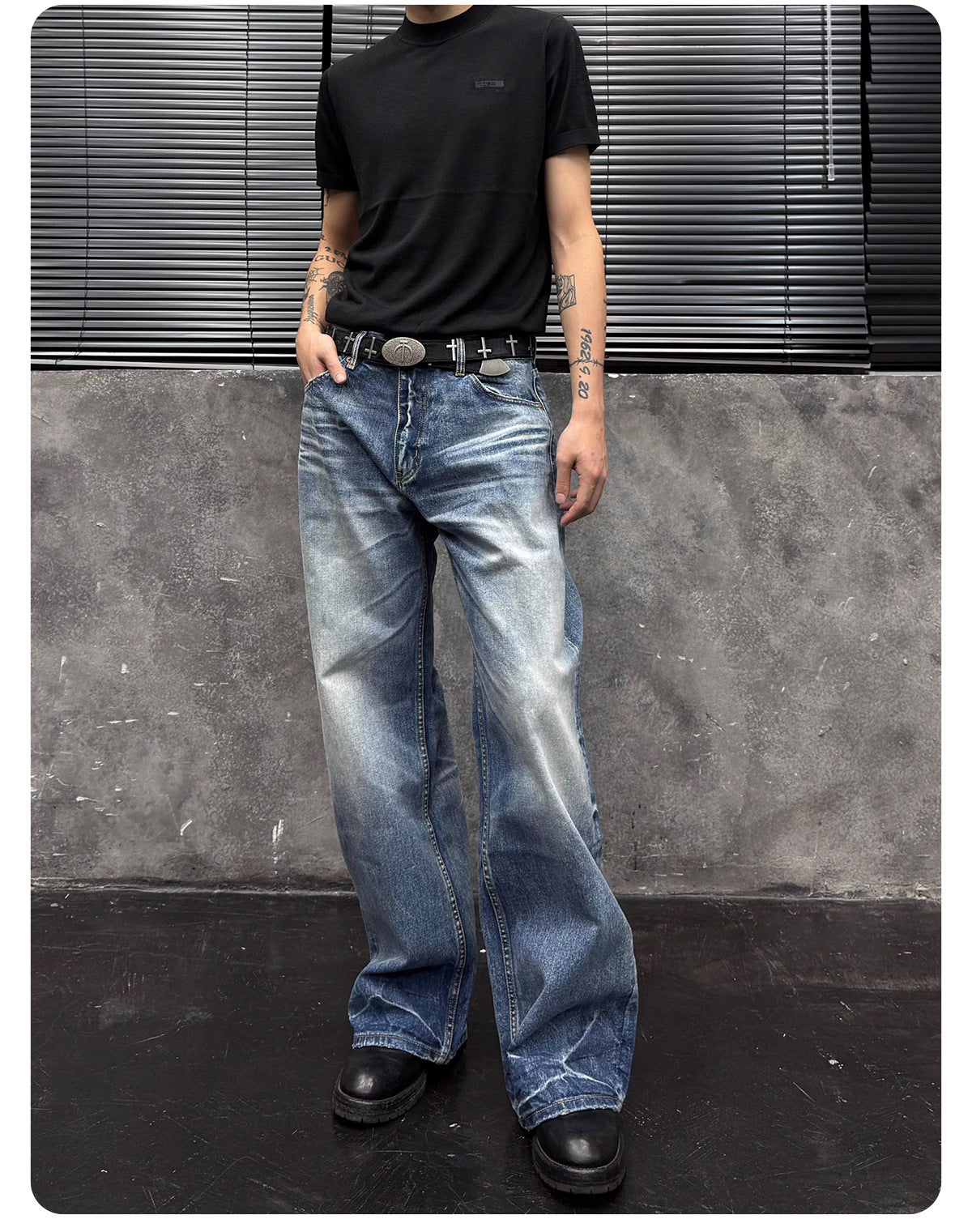 Blue Line Washed Jeans