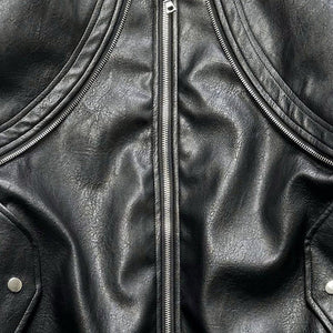 Designer Leather 'Flight' Jacket , - Streetwear Jackets - Slick Street