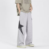 American Star Wide Leg Sweatpants Grey, XS - Streetwear Joggers - Slick Street
