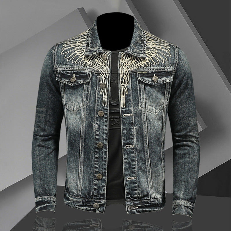 Eagle Denim Jacket , - Streetwear - Slick Street