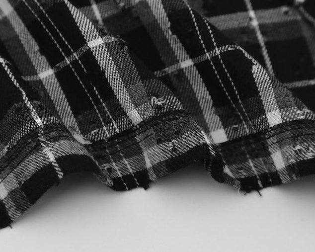 Splatter Print Plaid Shirt , - Streetwear Shirt - Slick Street