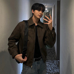 American Retro Leather Jacket , - Streetwear Jacket - Slick Street