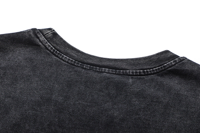 Acid-Wash Crew Neck T-Shirt