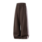 High Street Side Striped Joggers Brown, XS - Streetwear Joggers - Slick Street