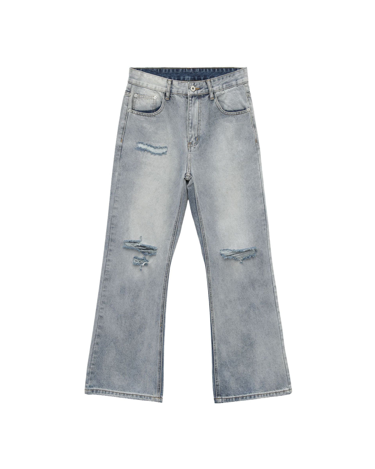 Distressed Flare Jeans , - Streetwear Jeans - Slick Street