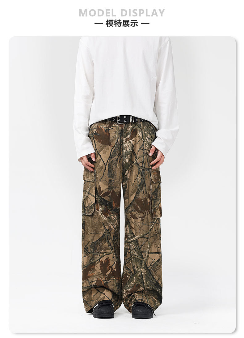 Camo Branch Cargo Pants , - Streetwear - Slick Street