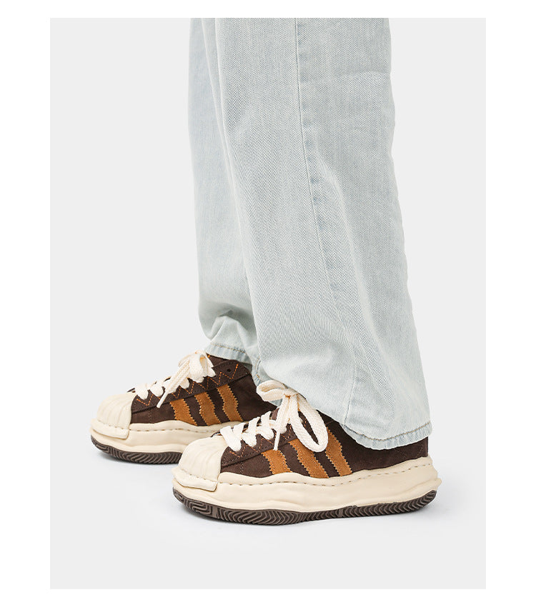Ripple Suede Sneakers - Brown
