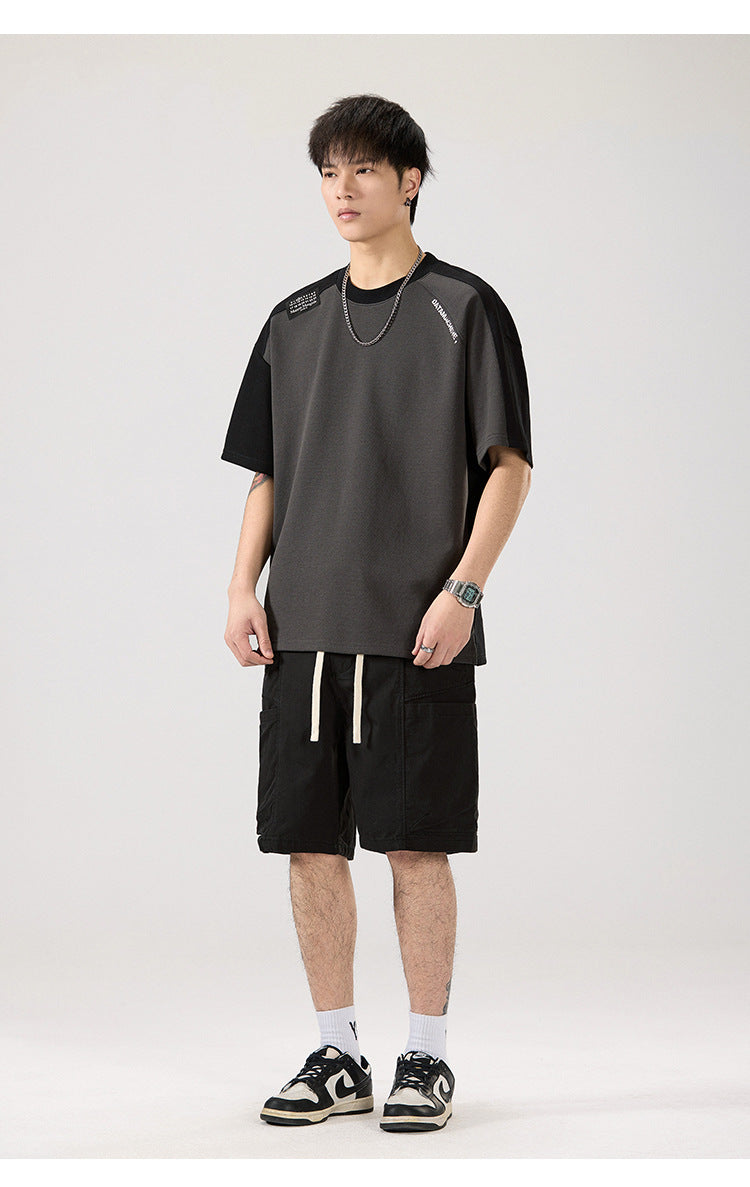 Colorblock Casual T-Shirt , - Streetwear T-Shirt - Slick Street