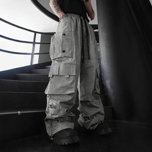 Baggy Lightweight Khaki Cargo Pants Khaki, XS - Streetwear - Slick Street