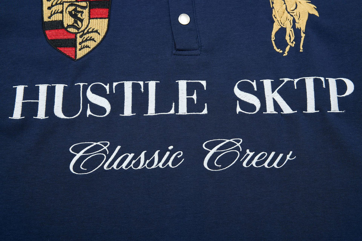 Hustle Jersey Polo , - Streetwear T-Shirt - Slick Street