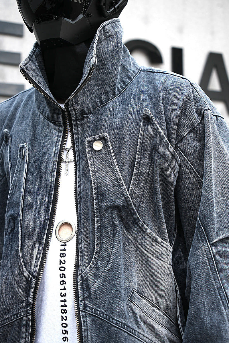 Heavy Duty Loose Denim Jacket , - Streetwear Jacket - Slick Street