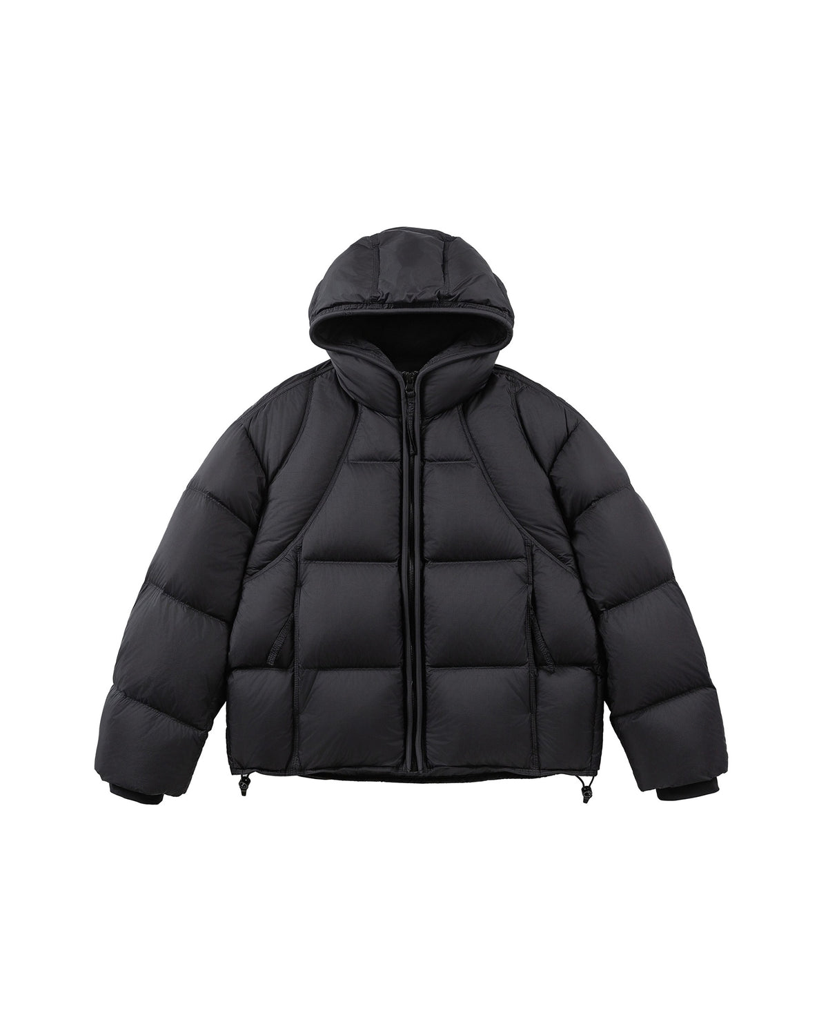 Thick Padded Puffer Jacket Black, S - Streetwear Jacket - Slick Street