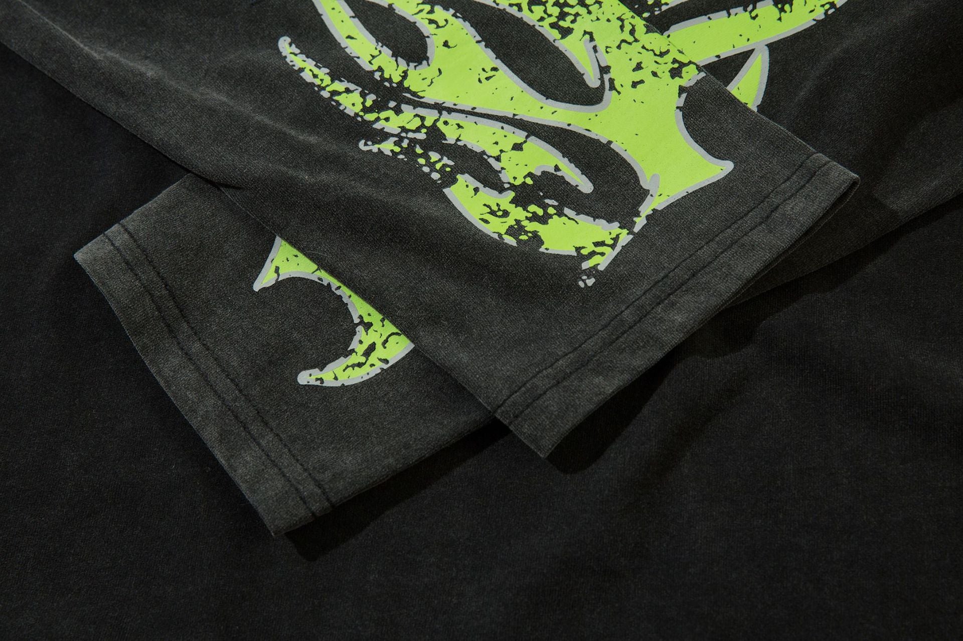 Green Flame '88' Long Sleeve Tee , - Streetwear - Slick Street