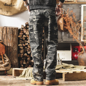 Retro Cargo Camo Pants , - Streetwear Cargo Pants - Slick Street