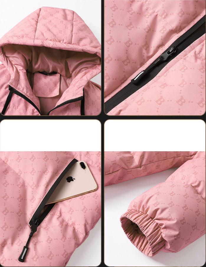 B Mono Puffer Jacket , - Streetwear Jacket - Slick Street