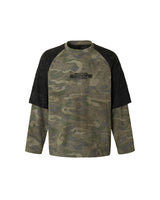 Number 7 Camo Long Sleeve Tee Camo, M - Streetwear Tee - Slick Street