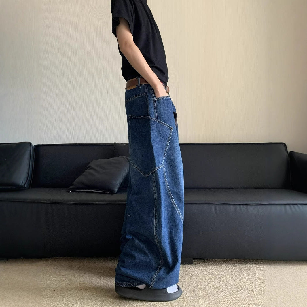 Vintage Wide-Leg Baggy Jeans , - Streetwear Jeans - Slick Street