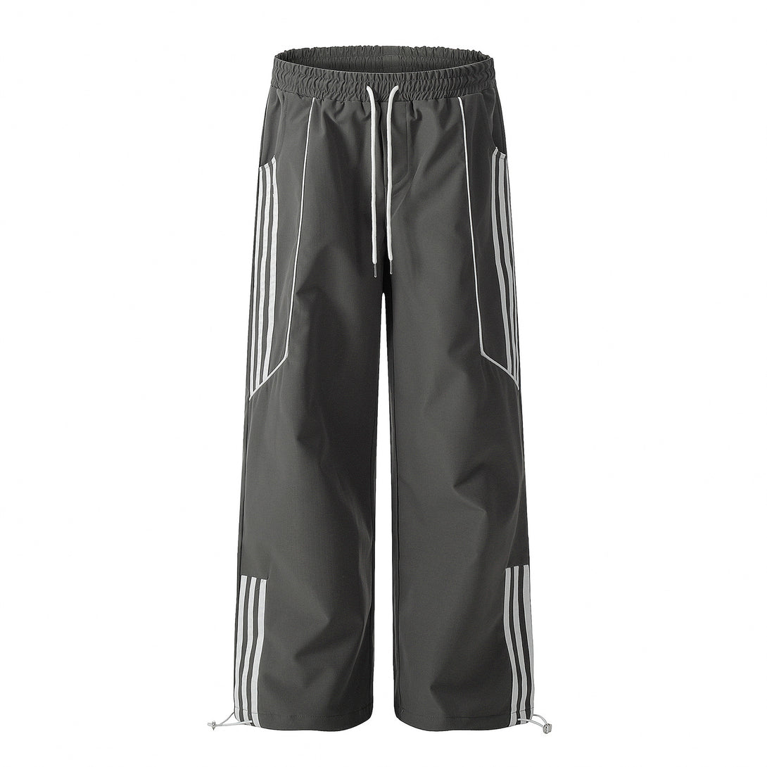 Retro Stripe Track Pants , - Streetwear Joggers - Slick Street