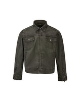 Cory Workwear Zip Jacket Army Green, S - Streetwear Jacket - Slick Street