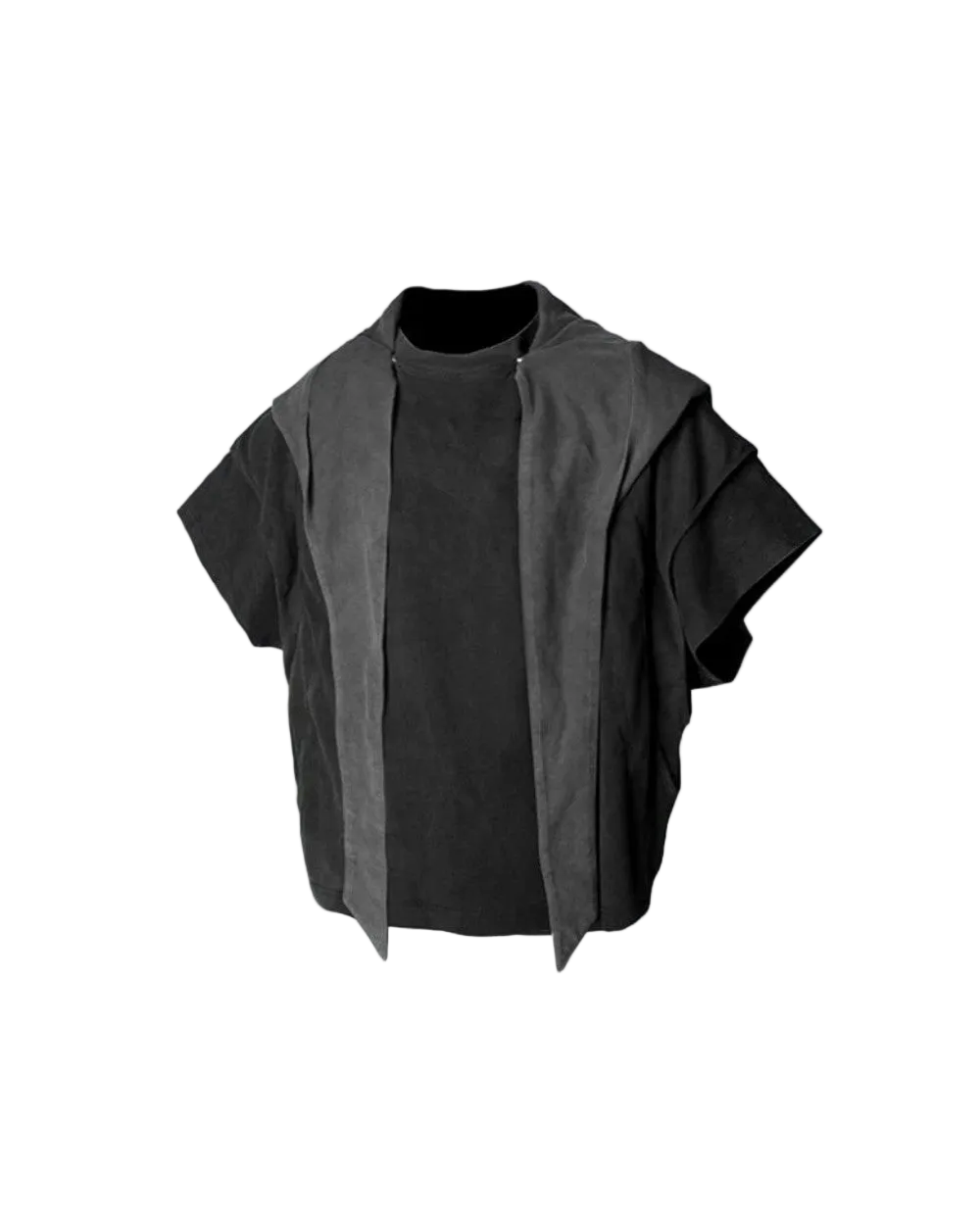Two Piece Distressed Hooded T-Shirt