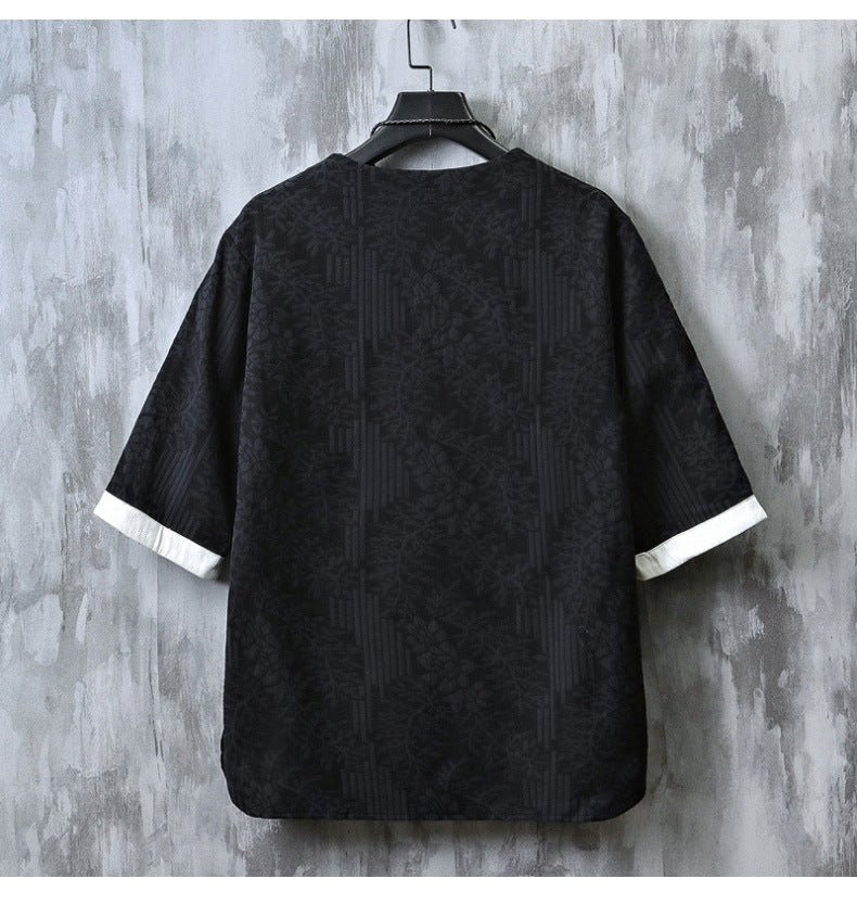 Vintage Chinese Somber Rose Hanfu Tee , - Streetwear T-Shirt - Slick Street