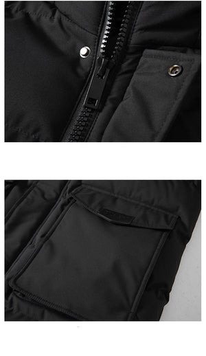 Long Winter Cotton Padded Coat , - Streetwear Coat - Slick Street