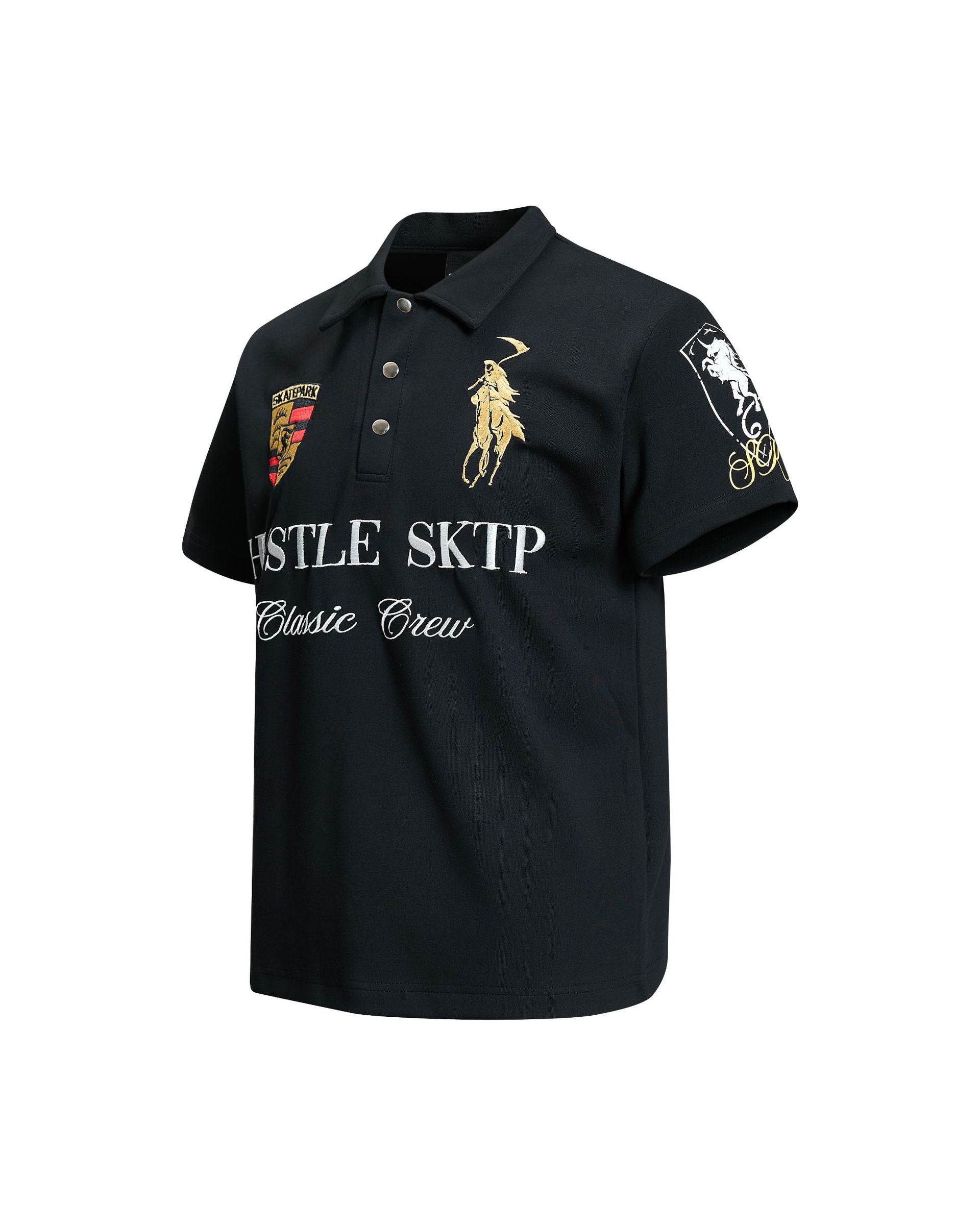 Hustle Jersey Polo , - Streetwear T-Shirt - Slick Street