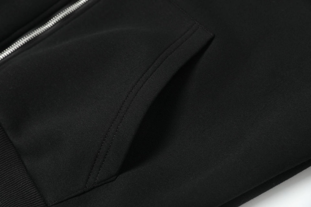 Plaid Reversible Zip Hoodie - Black Yellow , - Streetwear Hoodie - Slick Street