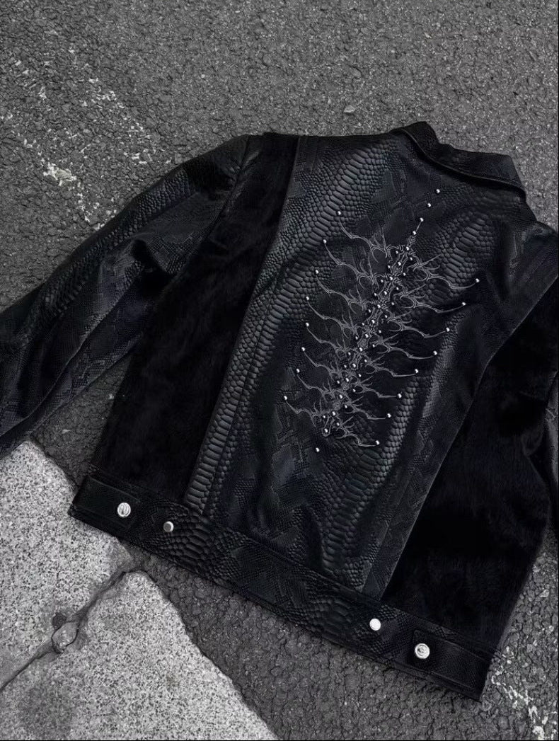 Toren Snakeskin Jacket , - Streetwear Jacket - Slick Street