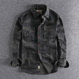 Camo Long Sleeve Shirt Grey Camo, XS - Streetwear Shirt - Slick Street