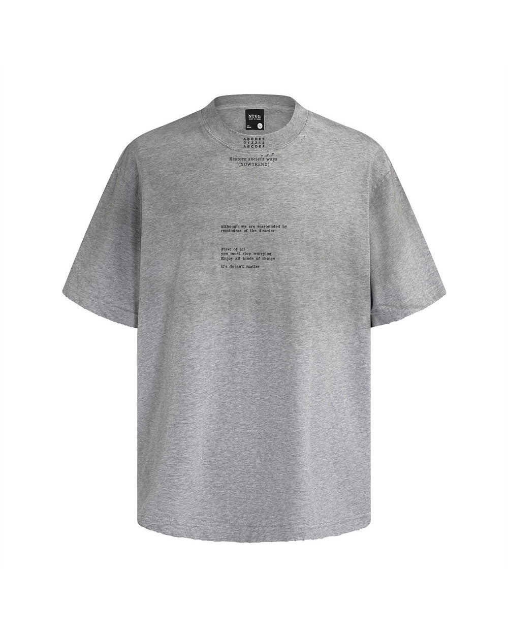 Ancient Ways Washed T-Shirt Grey, S - Streetwear T-Shirt - Slick Street