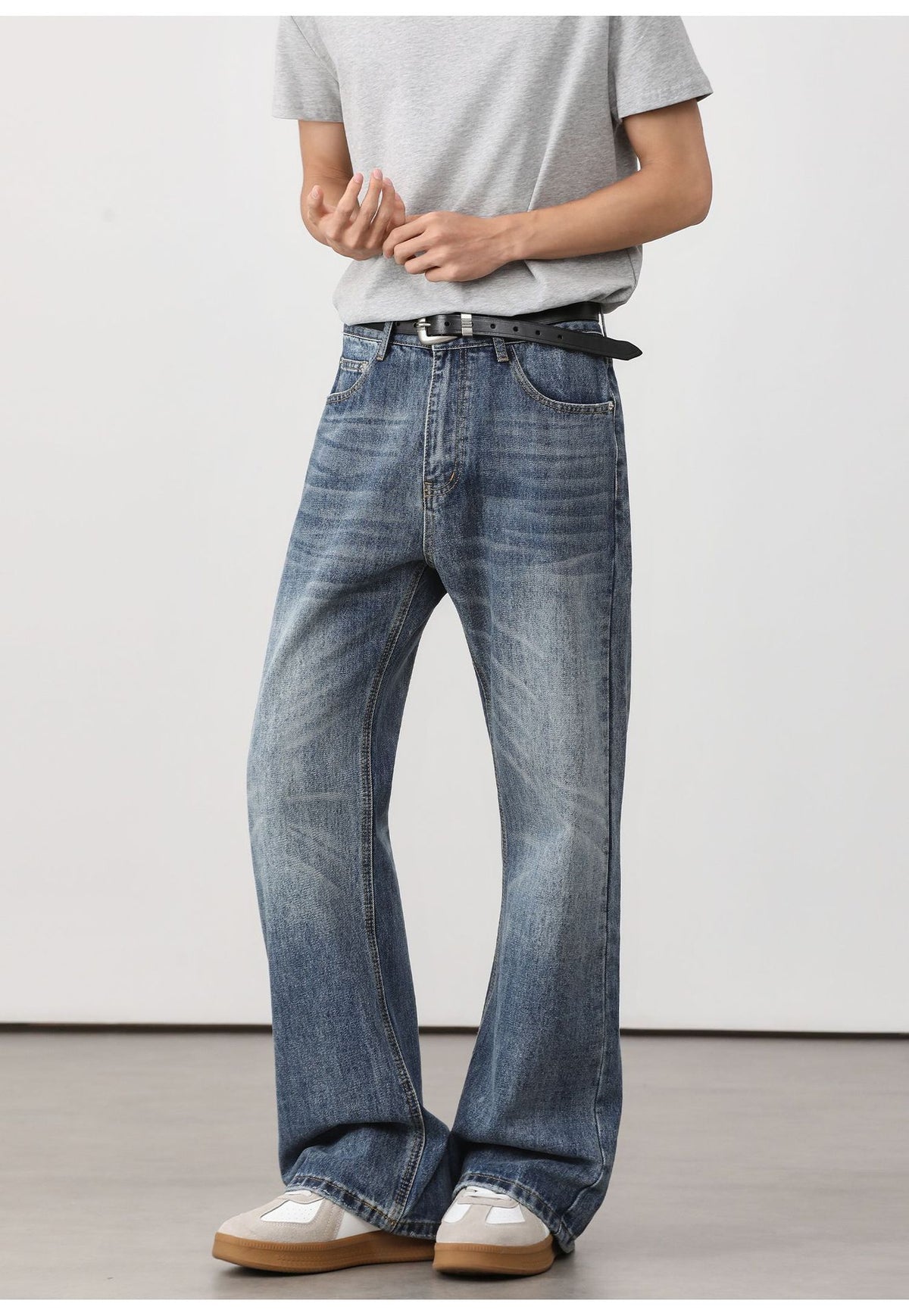Washed Flare Jeans