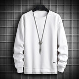 Casual Crewneck Sweatshirt White, XS - Streetwear Sweatshirts - Slick Street