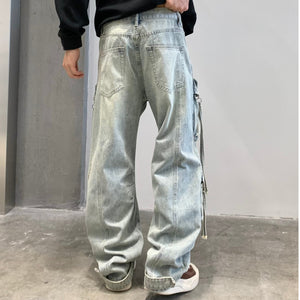 Multi Pocket Sky Blue Cargo Pants , - Streetwear Cargo Pants - Slick Street