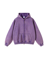 SS Blank Washed Zip Hoodie