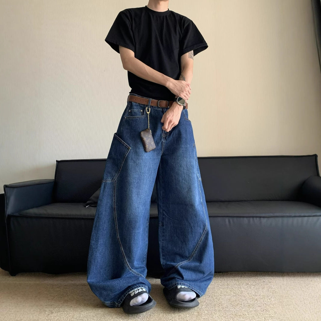 Vintage Wide-Leg Baggy Jeans , - Streetwear Jeans - Slick Street