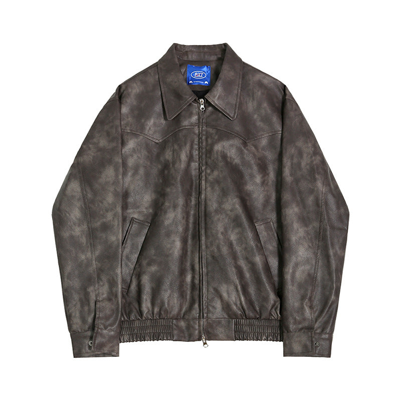 Vintage K Leather Jacket , - Streetwear Jacket - Slick Street