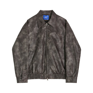 Vintage K Leather Jacket , - Streetwear Jacket - Slick Street